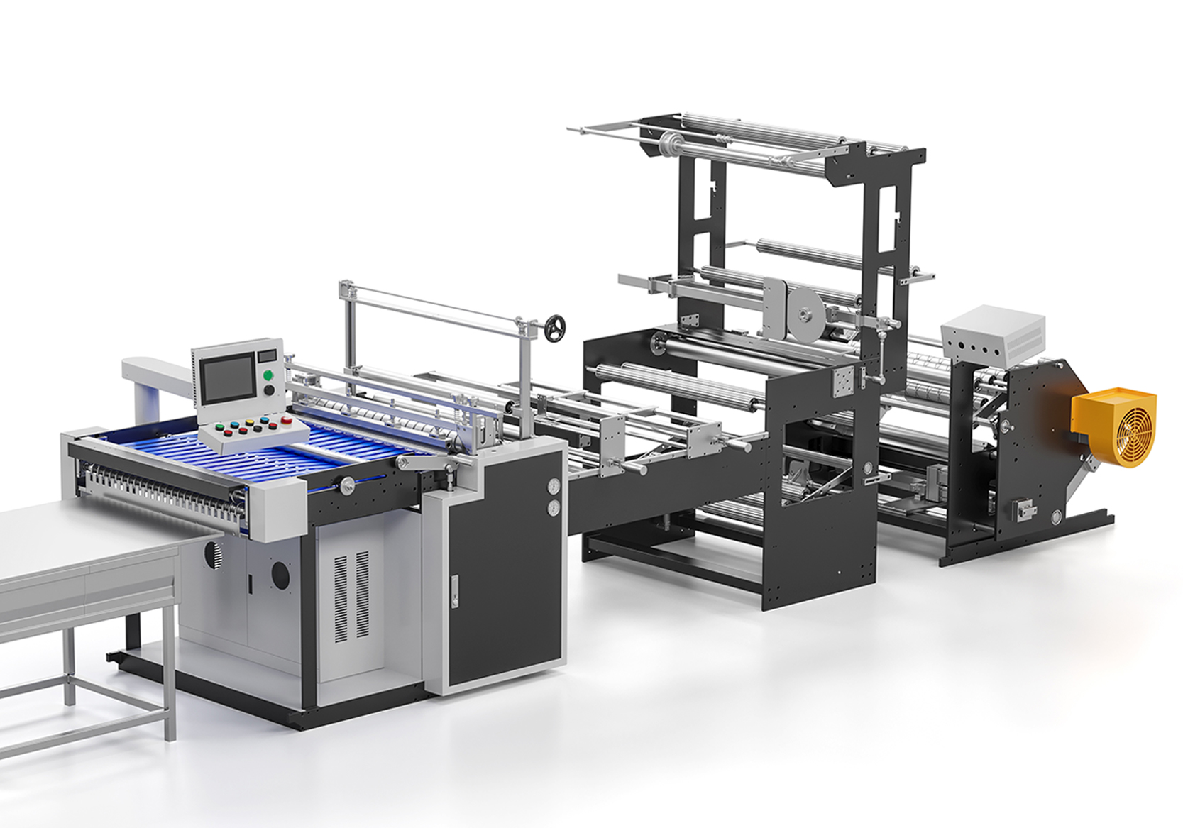 春秋制袋機械三維圖渲染制作