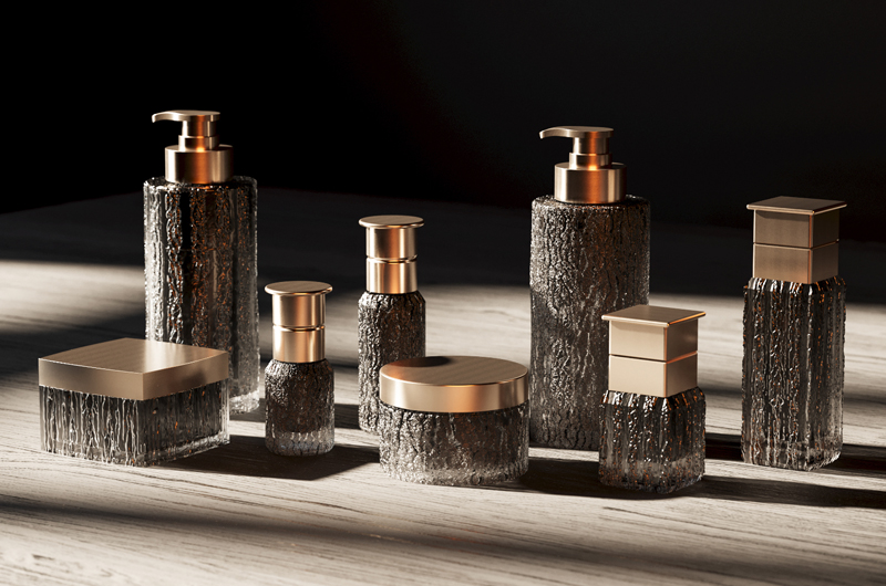 化妝品玻璃瓶設計三維圖片制作