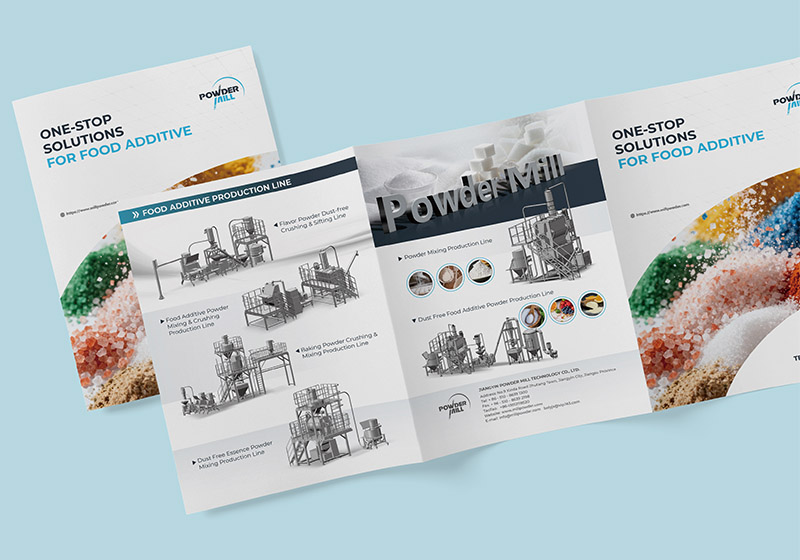 米爾Powder Mill添加劑破碎磨粉機(jī)四折頁(yè)設(shè)計(jì)