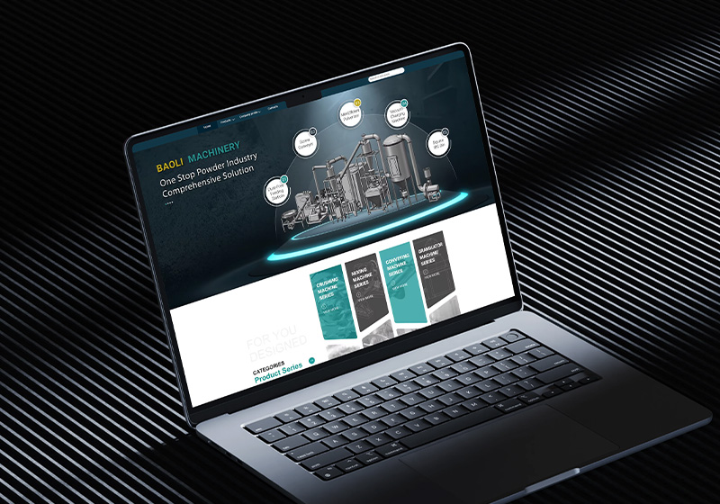 寶利機械阿里國際站設計/旺鋪裝修設計