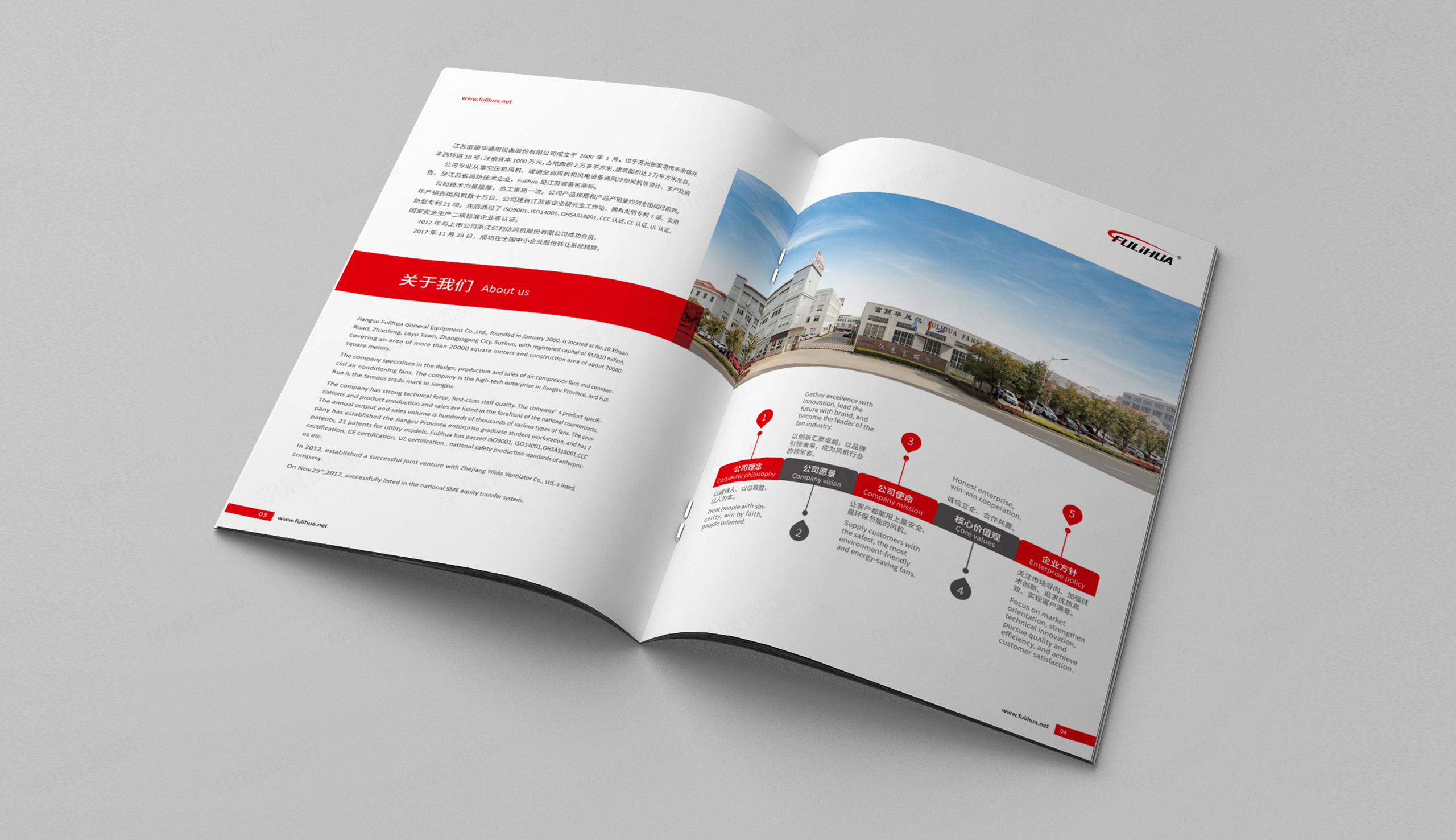富麗華風機宣傳樣本冊設計