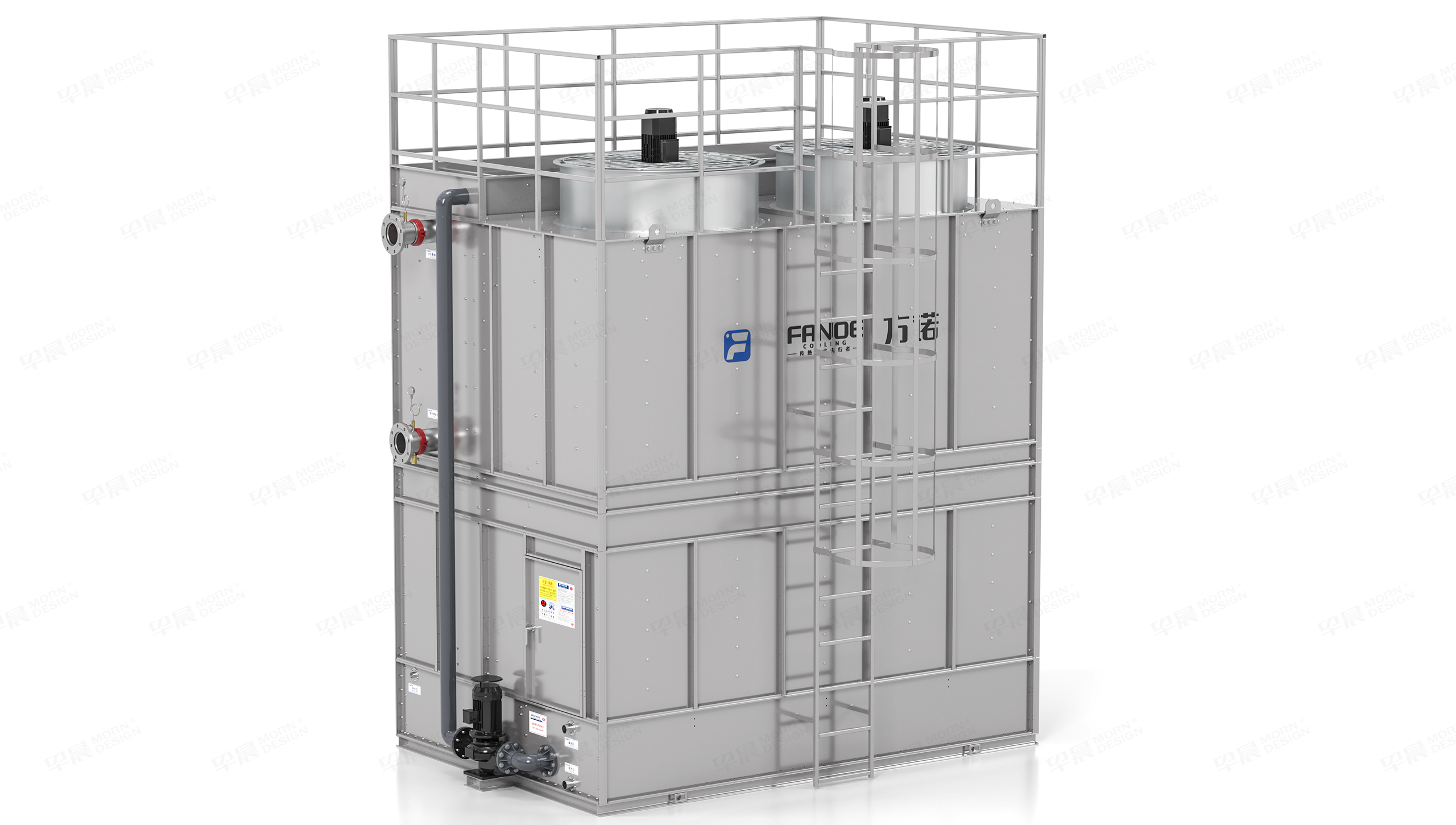 方諾,冷卻塔工業三維圖,三維渲染制作,三維圖,制作,公司