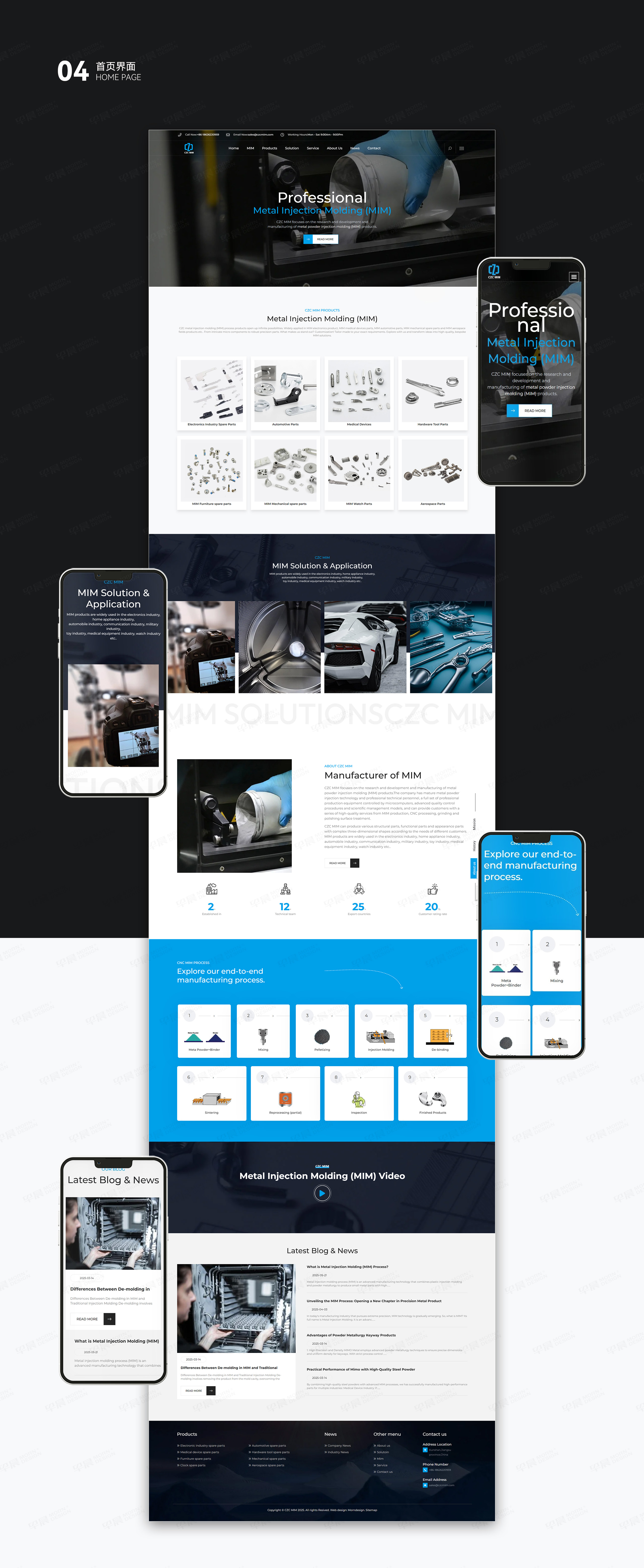 外貿網站建設,外貿站艱澀,金屬制品外貿網站,金屬粉末成型網站建設,CZC金屬粉末注射成型產品外貿網站建設
