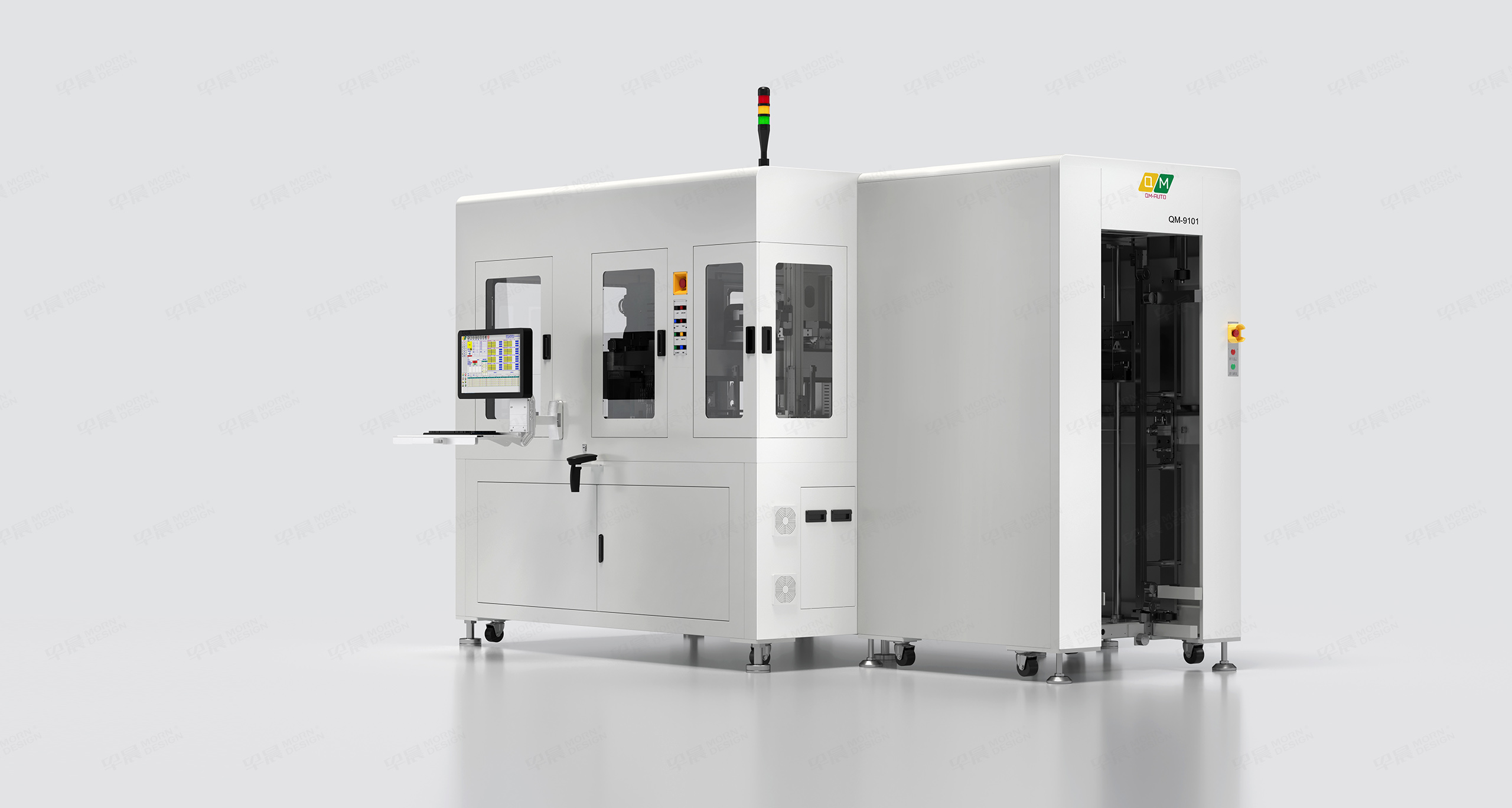 圖片三維渲染,圖片精修,半導體設備三維渲染,自動化設備圖片精修,乾鳴QM-AUTO半導體自動化設備,圖片三維渲染精修,制作公司