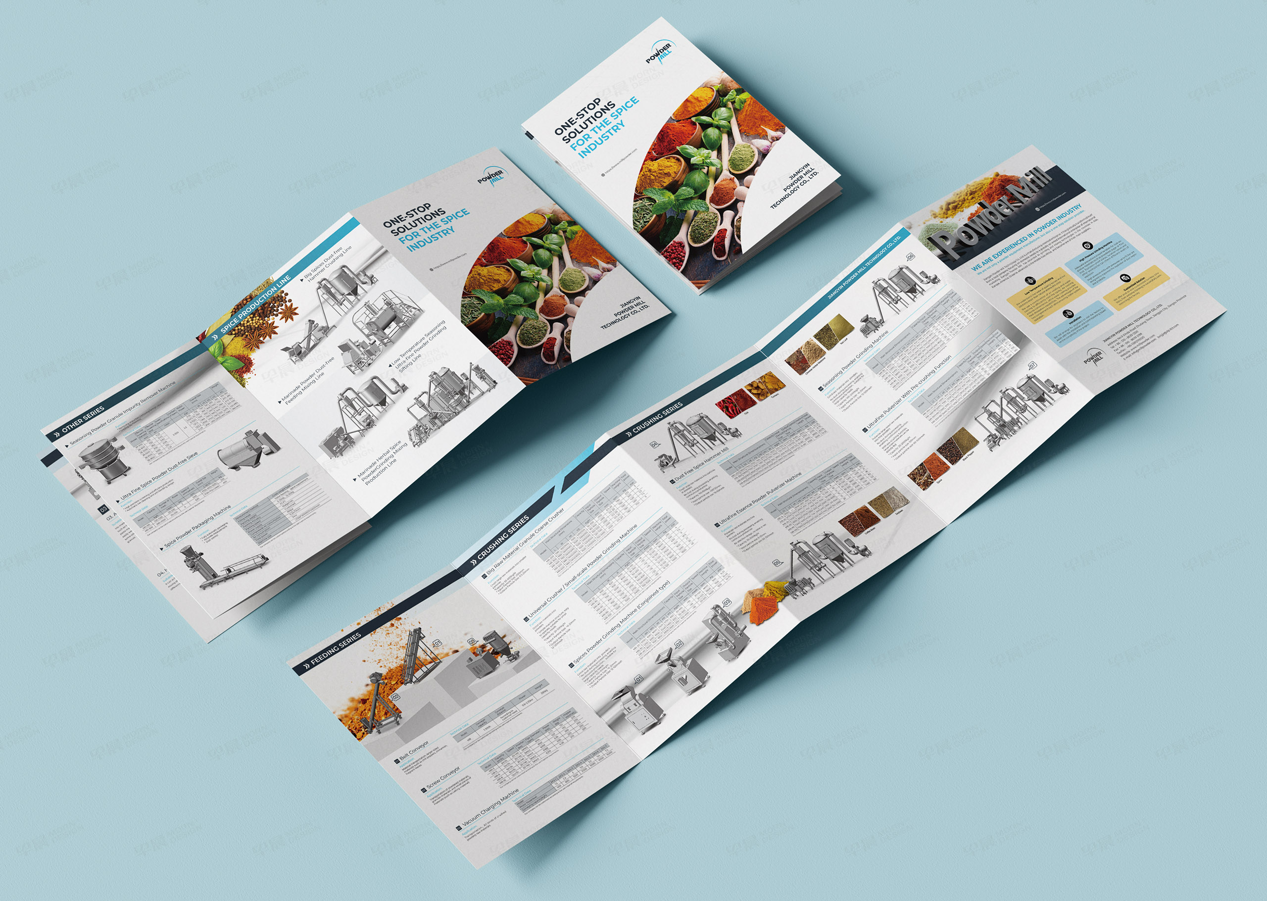 五折頁設(shè)計,宣傳折頁設(shè)計,米爾Powder Mill香料破碎磨粉機宣傳五折頁設(shè)計,蘇州,無錫,常州,南通,泰州,湖州,嘉興,折頁設(shè)計公司