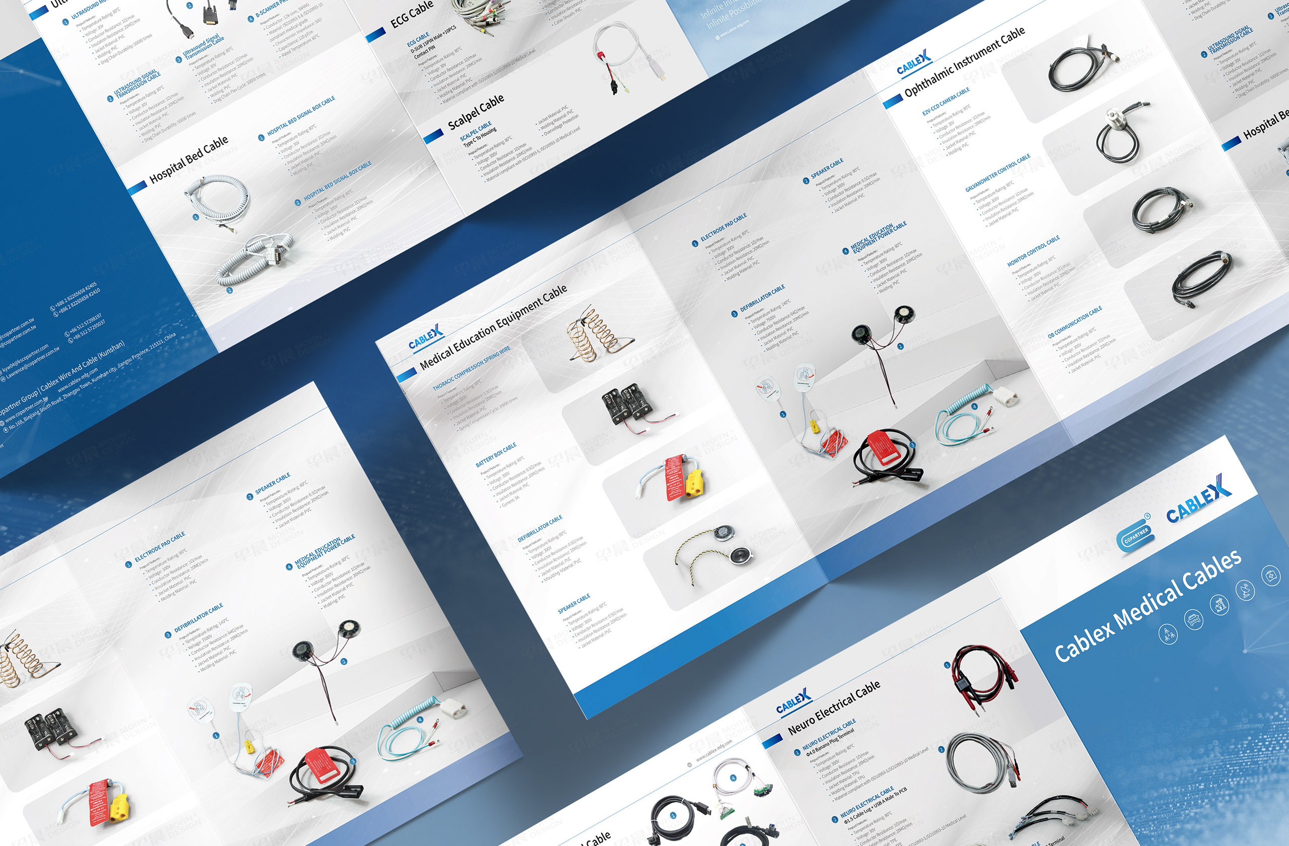 折頁設計,宣傳折頁設計,四折頁設計,宣傳冊設計,昆山,凱穎電子醫用線束折頁設計,制作,公司